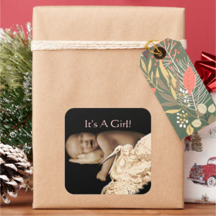 Baby Girl Stickers mit Ihrem Baby Foto