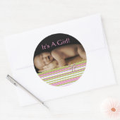 Baby Girl Stickers mit Ihrem Baby Foto (Umschlag)