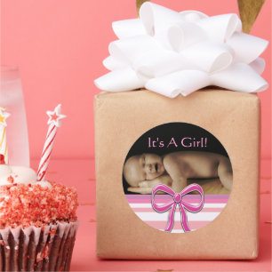 Baby Girl Stickers mit Ihrem Baby Foto