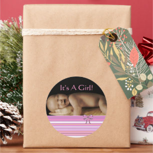 Baby Girl Stickers mit Ihrem Baby Foto