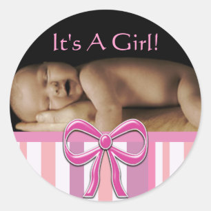 Baby Girl Stickers mit Ihrem Baby Foto