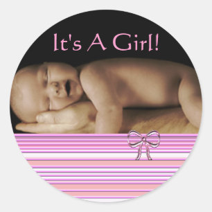 Baby Girl Stickers mit Ihrem Baby Foto