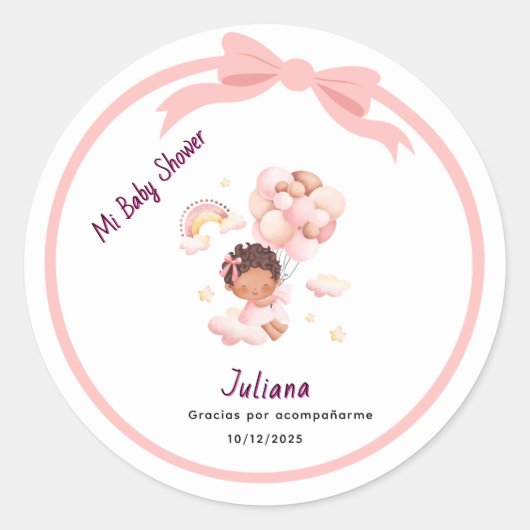 Baby Girl stiker editable Runder Aufkleber (Vorderseite)