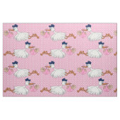 Baby Girl Stork Design Muster Stoff (Fat Quarter (45,7 x 55,9 cm))