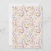 Baby Girl Taufe Aquarellfarben Einladung (Rückseite)