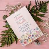 Baby Girl Taufe Aquarellfarben Einladung