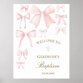 Baby Girl Taufe Begrüßung Poster