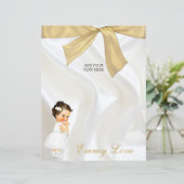 Baby Girl Taufe Christening White Gold (Stehend Vorderseite)