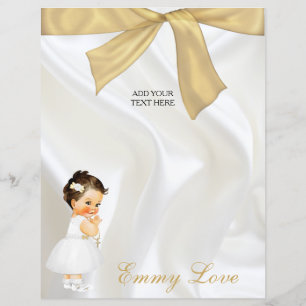 Baby Girl Taufe Christening White Gold
