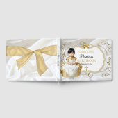 Baby Girl Taufe Christening White & Gold Cross Gästebuch (Voll)