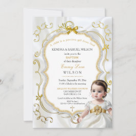 Baby Girl Taufe Kommune Christening Bibel Einladung