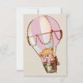 Baby Girl Teddy Bear Pink Dankeskarte (Rückseite)