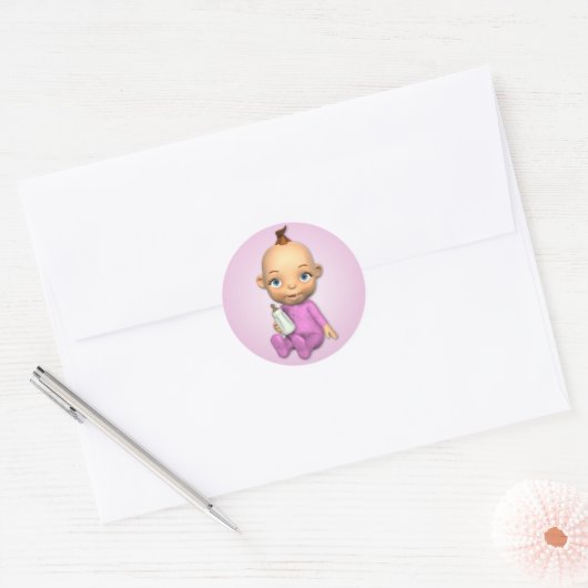 Baby Girl Toon Sticker (Umschlag)