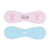 Baby Girl Triplet Pink Blue Birth Stats Baseball (Paneele)