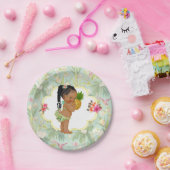 Baby Girl Tropical Hawaiian Luau Hibiskus Braids Pappteller (Party)