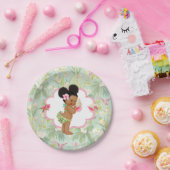 Baby Girl Tropical Hawaiian Luau Hibiskus Puffs Pappteller (Party)