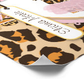 Baby Girl Tutu Cheetah Print Baby Shooting Banner Poster (Ecke)