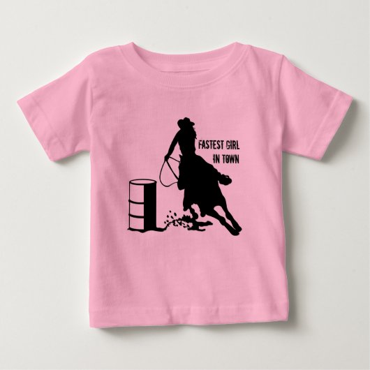 Baby Girl TuTu Cowgirl Barrel Racer Baby T-shirt (Vorderseite)