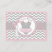 Baby Girl Tutu Diaper Raffle Ticket Begleitkarte (Rückseite)