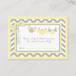 Baby Girl Tutu Diaper Raffle Ticket Begleitkarte