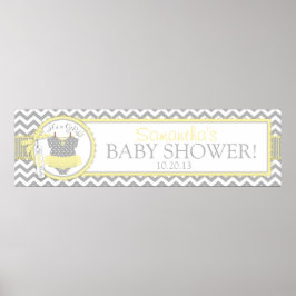 Baby Girl Tutu Zickzack Print Baby Duschbanner Poster