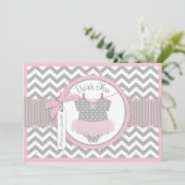 Baby Girl Tutu Zickzack Print Danke (Stehend Vorderseite)