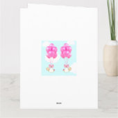 Baby Girl Twins Karte (Rückseite)
