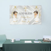 Baby Girl Twins Taufe Christening Gold Banner (Messeveranstaltung)
