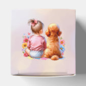 Baby Girl und Apricot Poodle Geschenkschachtel (Oben)