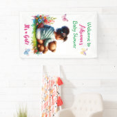 Baby Girl und ihr Teddy Bear | Mädchendusche Banner (Insitu)