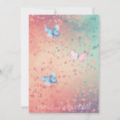 Baby Girl und ihr Welpe | Babydusche Wasserfarbe Einladung (Rückseite)