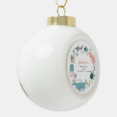 Baby Girl Under Sea Birth Stats Keepake Keramik Kugel-Ornament (Links)