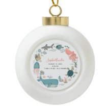 Baby Girl Under Sea Birth Stats Keepake