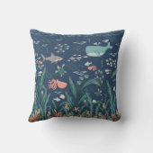 Baby Girl Under Sea Birth Stats Keepake Kissen (Rückseite)