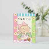 Baby Girl Vielen Dank Duwer Postkarte (Stehend Vorderseite)