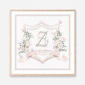 Baby Girl Wappen Monogram Print Poster
