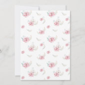 Baby Girl Watercolor Baby Shower Einladungen (Rückseite)