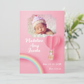 Baby Girl Welppy Geburtsdatum Foto Ankündigung (Stehend Vorderseite)