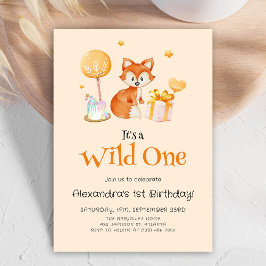 Baby Girl Wild One erster Geburtstag Einladung