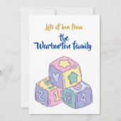 Baby Girl Willkommen in der Welt Einladung (Rückseite)