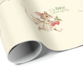 Baby Girl Woodland Animal Shower Geschenkpapier (Rolleneckpunkt)