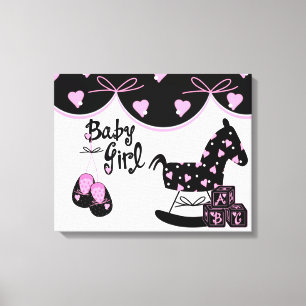 Baby Girl Wrapped Canvas Leinwanddruck