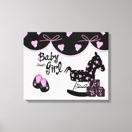 Baby Girl Wrapped Canvas Leinwanddruck