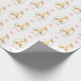 Baby Girl Wrapping Paper Pink Giraffe Es ist ein M Geschenkpapier