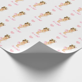 Baby Girl Wrapping Paper Vintag Baby Es ist ein Mä Geschenkpapier