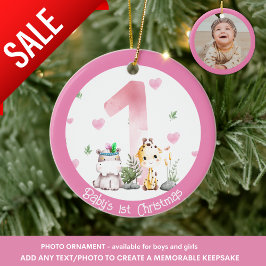 Baby Girl's 1. Foto Weihnachtsdekoration Tiere Keramik Ornament