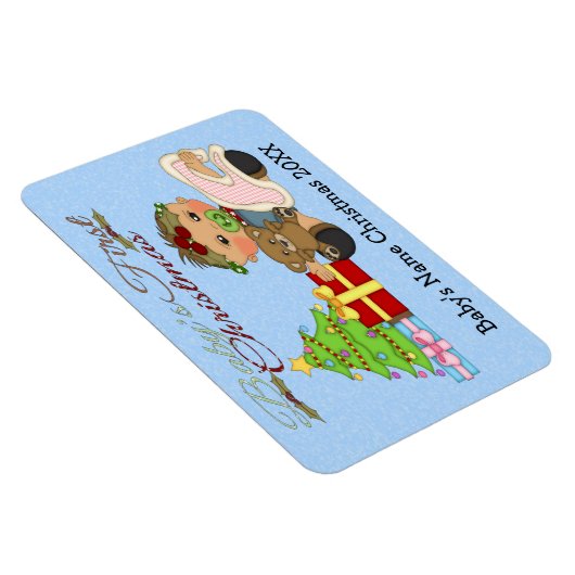 Baby Girl's 1. Weihnachtsmagnete Magnet (Rechte Seite)