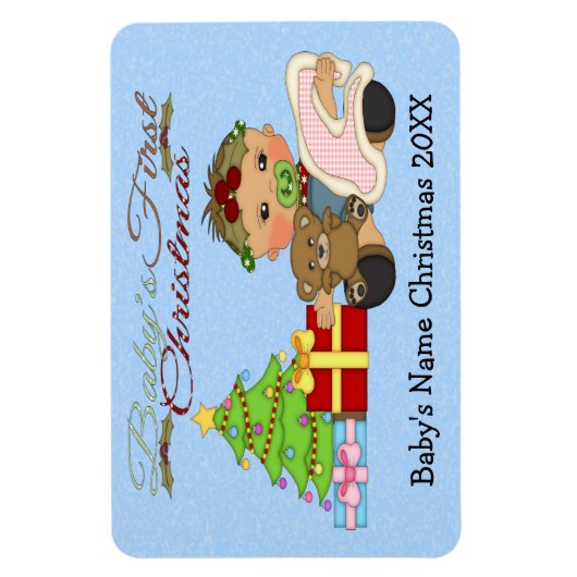 Baby Girl's 1. Weihnachtsmagnete Magnet (Vertikal)