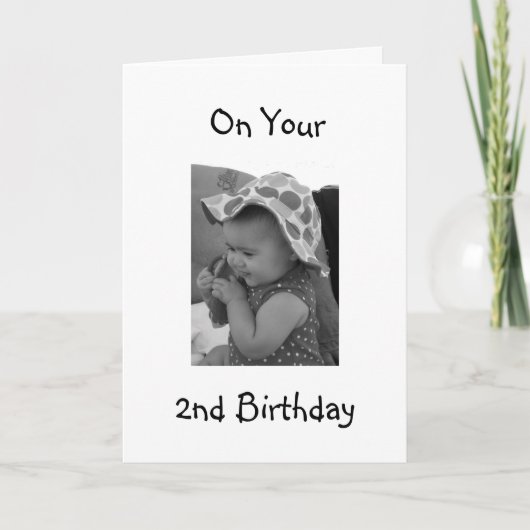 **BABY GIRL'S 2. BIRTHDAY** CARD KARTE (Vorderseite)