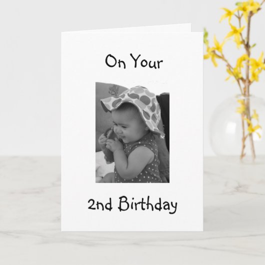 **BABY GIRL'S 2. BIRTHDAY** CARD KARTE (Gelbe Blume)